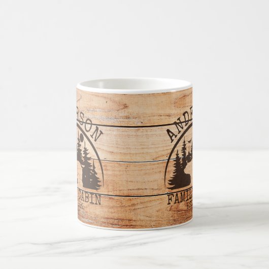 Familienhaus Name Personalisiert rustikal Kaffeetasse (Mittel)