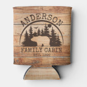 Familienhaus Name Personalisiert rustikale Holzart Dosenkühler (Vorderseite)