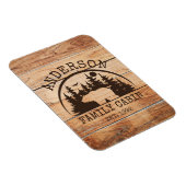 Familienhaus Name Personalisiert rustikale Holzart Magnet (Rechte Seite)