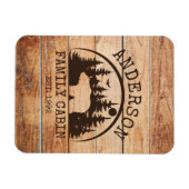 Familienhaus Name Personalisiert rustikale Holzart Magnet (Horizontal)