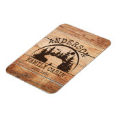 Familienhaus Name Personalisiert rustikale Holzart Magnet (Linke Seite)