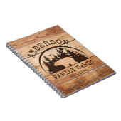 Familienhaus Name Personalisiert rustikale Holzart Notizblock (Rechte Seite)