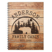 Familienhaus Name Personalisiert rustikale Holzart Notizblock (Vorderseite)