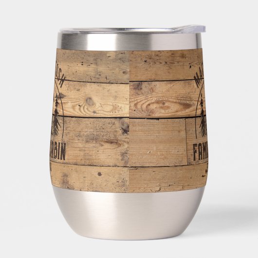 Familienhaus Name Rustikales Holz Personalisiert (Links)