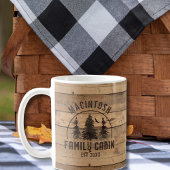 Familienhaus Name Rustikales Holz Personalisiert Kaffeetasse