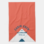 Familienhaus Personalisiert Name Red Navy Retro Geschirrtuch (Vertikal)