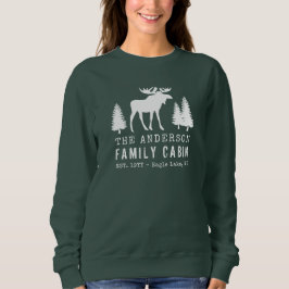 Familienhaus Rustikale Elchenkiefern Silhouette Sweatshirt