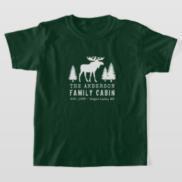 Familienhaus Rustikale Elchenkiefern Silhouette T-Shirt