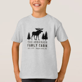 Familienhaus Rustikale Elchenkiefern Silhouette T-Shirt