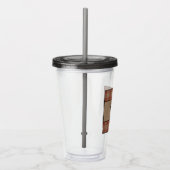 Familienhaus Rustikales Kuh Red Kariert Burlap Acryltrinkbecher (Rechts)