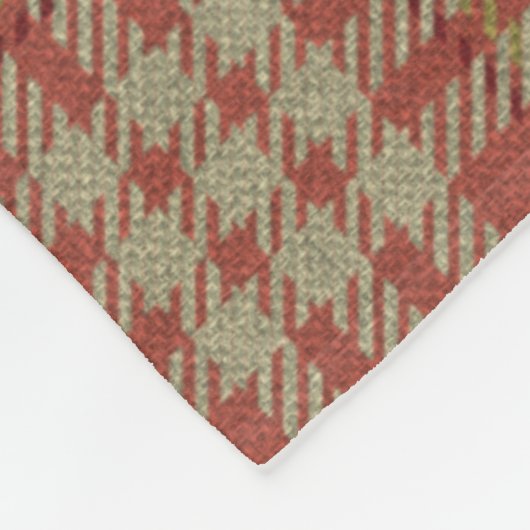 Familienhaus Rustikales Kuh Red Kariert Burlap Fleecedecke (Ecke)