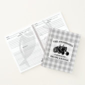 Familienhaus Traktor Kariertes Rezept Notebook Notizblock (Innenseite)