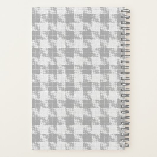 Familienhaus Traktor Weißes Kariertes Rezept Notizblock (Rückseite)