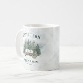 Familienhaus Winter Pine Forest Personalisiert Kaffeetasse (Vorderseite Links)
