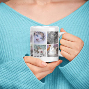 Familienhaustier-Fotocollage Jumbo-Tasse