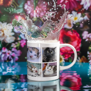 Familienhaustier-Fotocollage Kaffeetasse