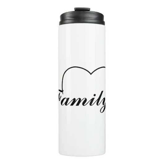 Familienherz Thermosbecher (Vorderseite)