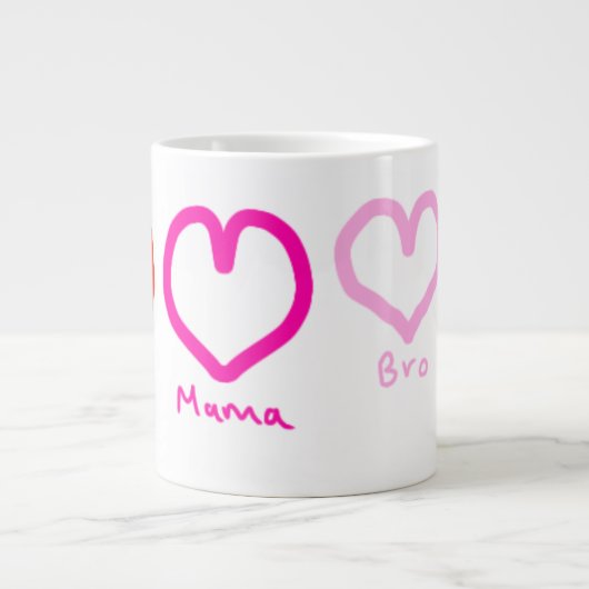 Familienherzen Tasse (Vorderseite)