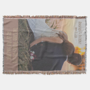 Familienhochzeit und Ehepaar Decke