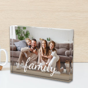 Familienindividuelle Foto-White-Script-Fotoblock Fotoblock