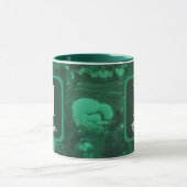 Familieninitialen Monogramm Grüner Marmorierter Ed Tasse (Zentrum)