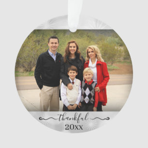 Familienjahr Foto Dankbarkeit Weihnachten gesegnet Ornament