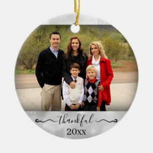 Familienjahr Foto Dankeschön gesegnete Weihnachte Keramik Ornament