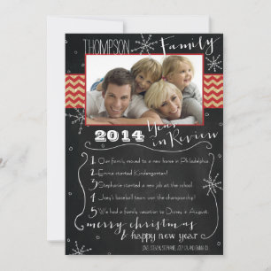 Familienjahr im Foto zur Überprüfung Weihnachtskar Feiertagskarte