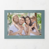 Familienjahr in Review-Fotos Dreifach Gefaltete Urlaubskarte (Cover)