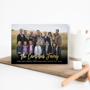 Familienjubiläum Foil Weihnachtskarte Weihnachtska Folien Feiertagskarte