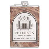 Familienkabine Rustikale Holzdekoration Personalis Flachmann (Vorderseite)