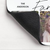 Familienkalligraphie 6 Foto Collage Mouse Pad Mousepad (Ecke)
