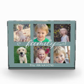 Familienkalligraphie | 6 FotoCollage Fotoblock (Vorderseite)