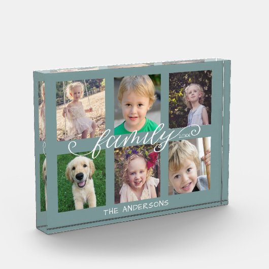 Familienkalligraphie | 6 FotoCollage Fotoblock (Links)