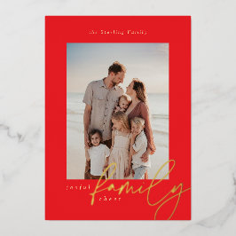 Familienkarte Folien Feiertagskarte