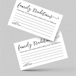 Familienkarte für Babydusche Begleitkarte