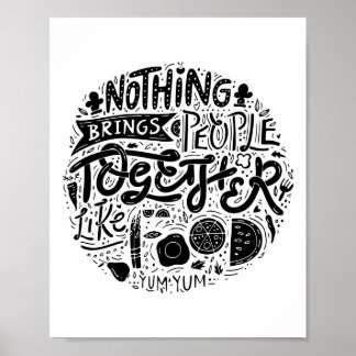 Familienkataloge, Lebensmittelquotes, Wanddekorati Poster