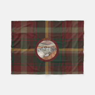 Familienkatze Ahornblatt-Tartan-Kitty anpassen Fleecedecke