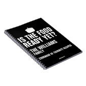 Familienkochbuch der Lieblingsrezepte schwarz Notizblock (Rechte Seite)