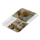 Familienkollage Rustikales, modernes Personalisier Magnet (Linke Seite)