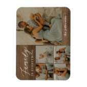 Familienkollage Rustikales, modernes Personalisier Magnet (Vertikal)