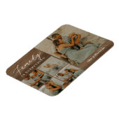 Familienkollage Rustikales, modernes Personalisier Magnet (Linke Seite)