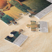 Familienkollektion 4 Fotos aus rustikalem Holz Puzzle (Seite)