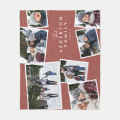 Familienkollektion 7 Foto moderne Terrakotta Fleecedecke (Vorderseite)