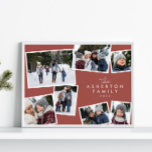 Familienkollektion 7 Foto moderne Terrakotta Poster<br><div class="desc">Eine Kollektion von sieben Fotos zusammen mit Familiennamen, Jahresschriften oder anderen Sondertexten macht dieses personalisierte Poster zu einem großartigen Geschenk. Die Highlights Ihres Jahres, das Beste aus Ihrem Foto, Enkelfotos, Hochzeitsfotos und vieles mehr. Der stylische Terrakotta-weiche rote Hintergrund kann geändert werden, indem Sie auf "Bearbeiten mit dem Designwerkzeug" klicken.</div>