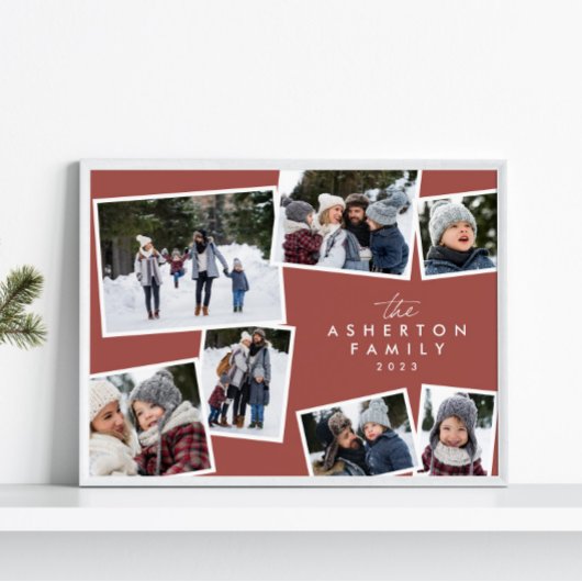 Familienkollektion 7 Foto moderne Terrakotta Poster