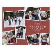 Familienkollektion 7 Foto moderne Terrakotta Poster (Vorderseite)