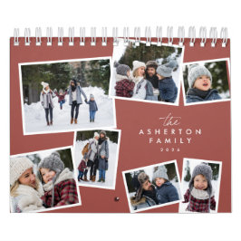 Familienkollektion Foto Spaß moderne Terrakotta Kalender