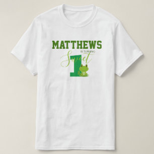 Familienkongruenz Frosch 1. Geburtstag Party T-Shirt
