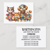 FAMILIENKONTAKTINFORMATIONEN, SIE BEZEICHNEN ES! VISITENKARTE (Vorne/Hinten)